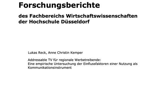 Titelblatt Forschungsberichte Ausgabe 57