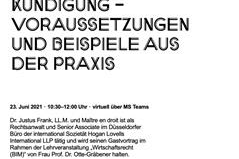 Gastvortrag ordentliche kündigung